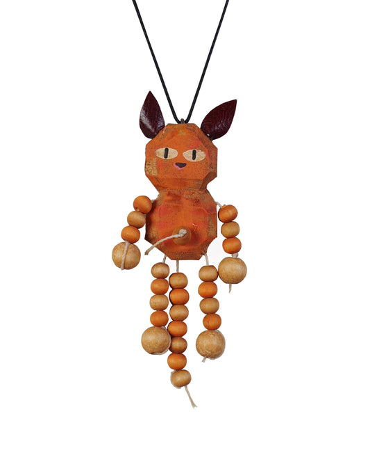 Orange Cat Necklace