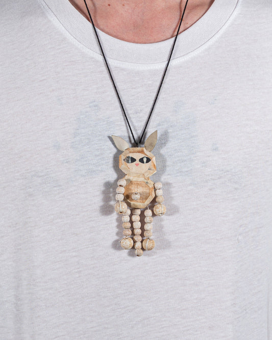 White cat necklace